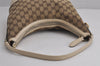 Authentic GUCCI New Britt Shoulder Bag GG Canvas Leather 182491 Brown 7435J