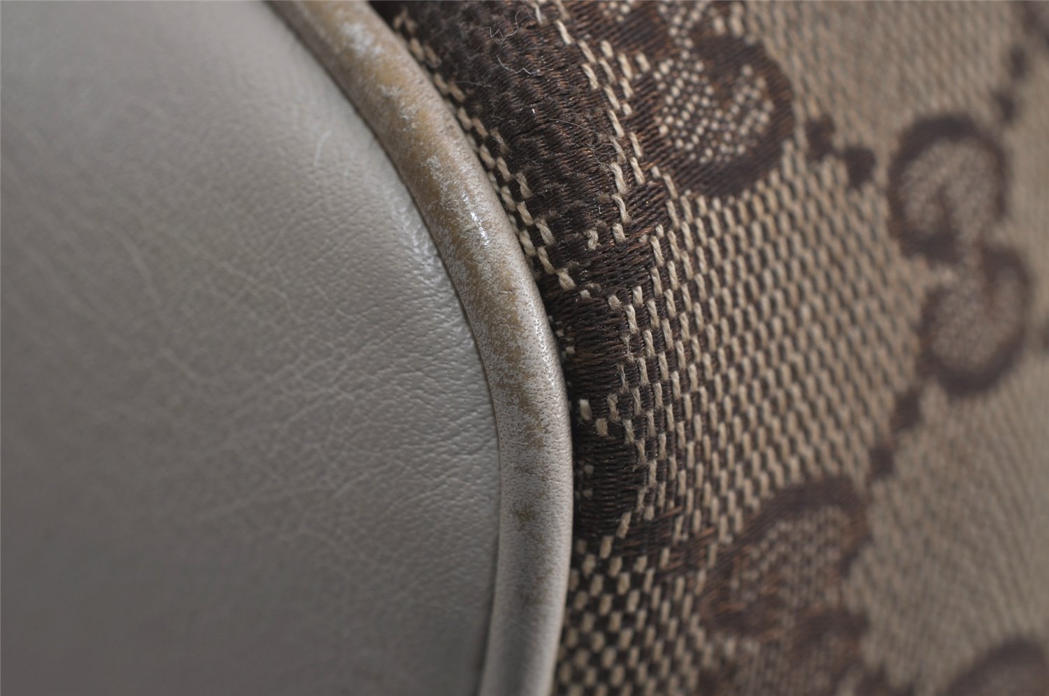 Authentic GUCCI New Britt Shoulder Bag GG Canvas Leather 182491 Brown 7435J