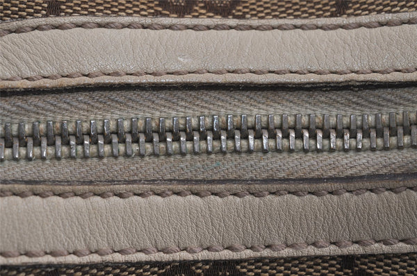 Authentic GUCCI New Britt Shoulder Bag GG Canvas Leather 182491 Brown 7435J