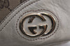 Authentic GUCCI New Britt Shoulder Bag GG Canvas Leather 182491 Brown 7435J