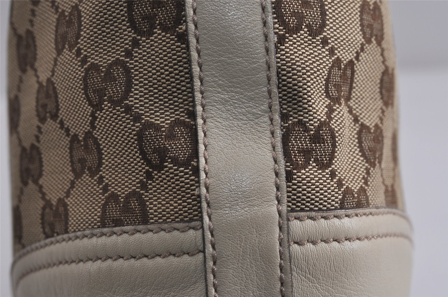 Authentic GUCCI New Britt Shoulder Bag GG Canvas Leather 182491 Brown 7435J