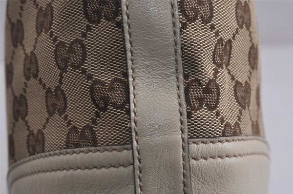 Authentic GUCCI New Britt Shoulder Bag GG Canvas Leather 182491 Brown 7435J