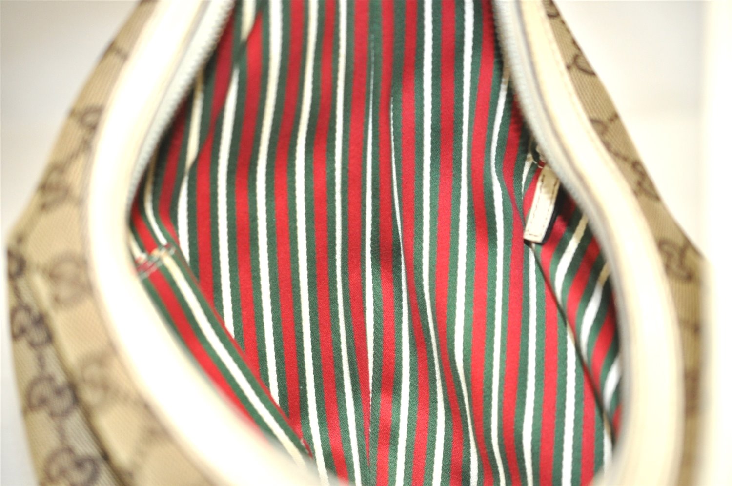 Authentic GUCCI New Britt Shoulder Bag GG Canvas Leather 182491 Brown 7435J