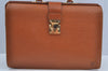 Authentic Louis Vuitton Epi Serviette Fermoir Briefcase Brown M54358 LV 7436H
