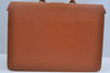 Authentic Louis Vuitton Epi Serviette Fermoir Briefcase Brown M54358 LV 7436H