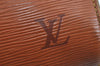 Authentic Louis Vuitton Epi Serviette Fermoir Briefcase Brown M54358 LV 7436H