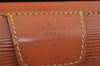 Authentic Louis Vuitton Epi Serviette Fermoir Briefcase Brown M54358 LV 7436H