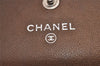 Authentic CHANEL Lamb Skin Matelasse CC Logo Long Wallet Purse Brown 7436I