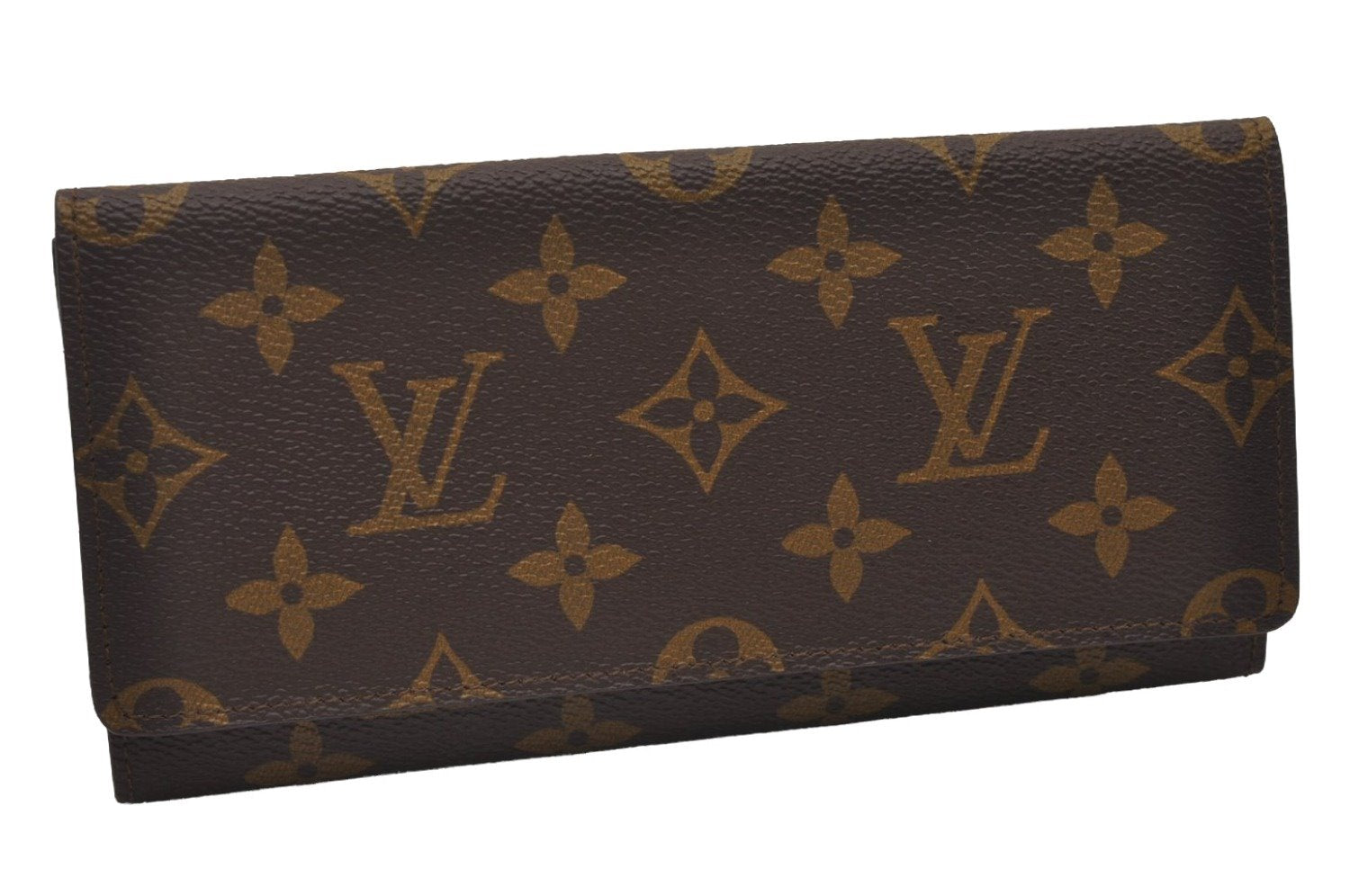 Authentic Louis Vuitton Monogram Porte Yen Long Wallet Purse M61820 LV 7437I