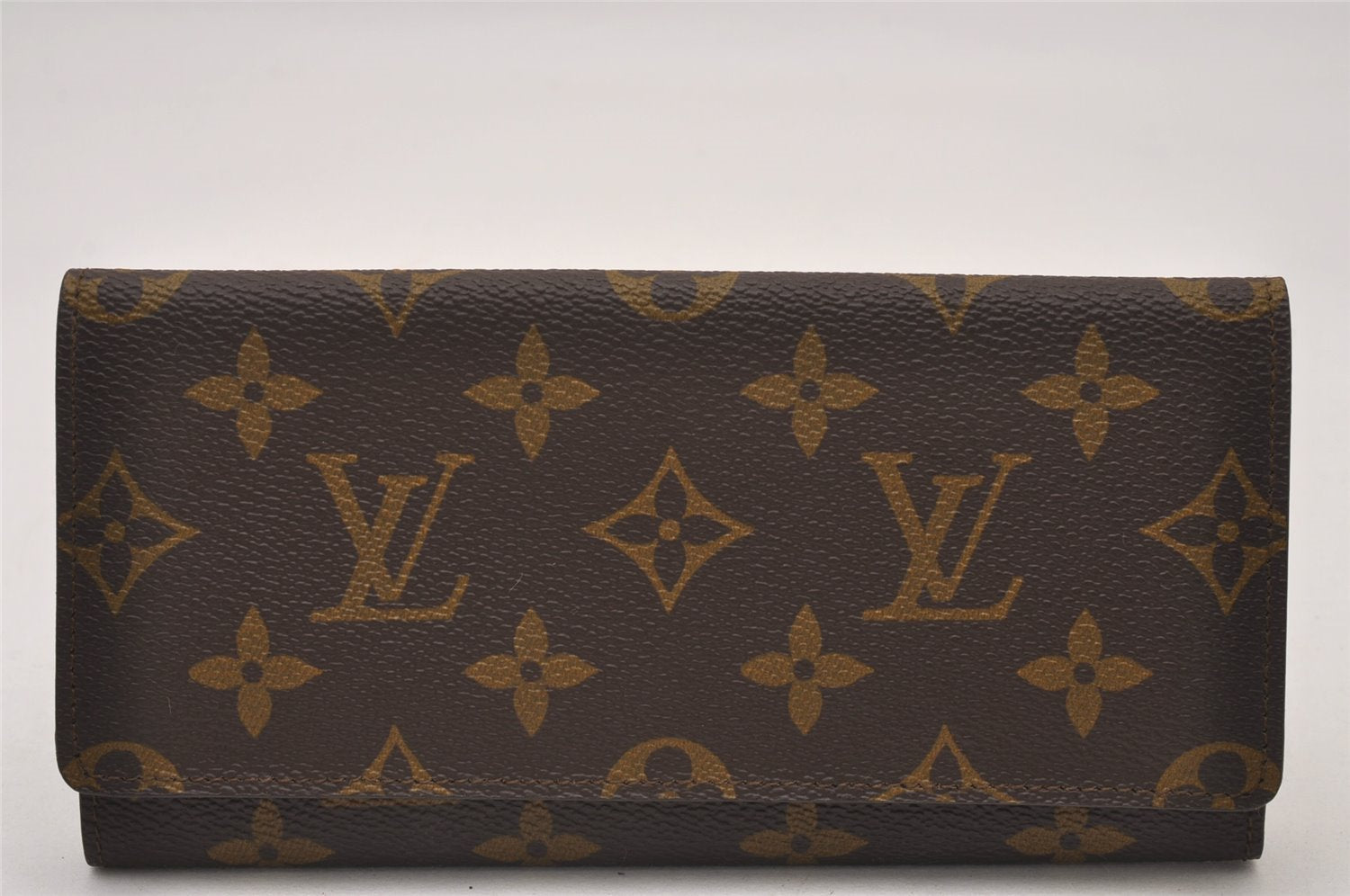 Authentic Louis Vuitton Monogram Porte Yen Long Wallet Purse M61820 LV 7437I