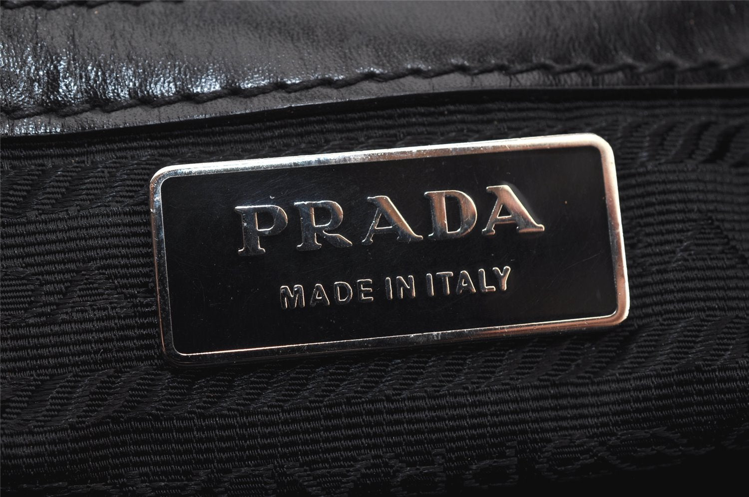 Authentic PRADA Vintage Nylon Tessuto Shoulder Hand Bag Purse Black 7437J