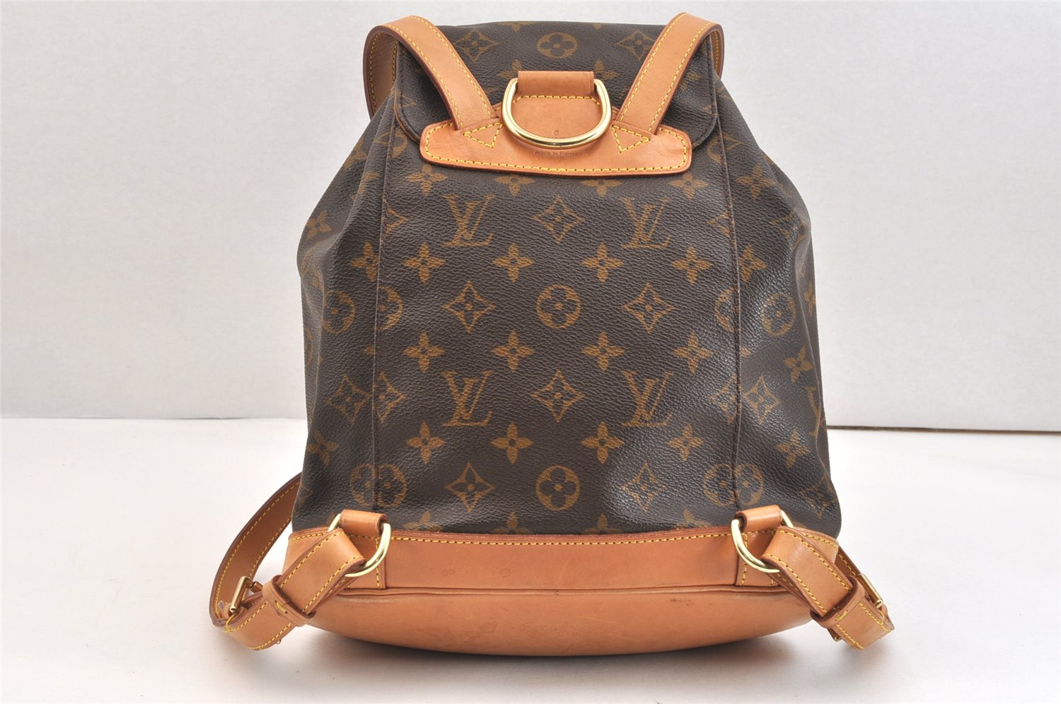 Authentic Louis Vuitton Monogram Montsouris MM Backpack M51136 LV 7437K