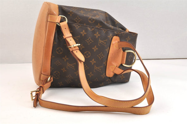 Authentic Louis Vuitton Monogram Montsouris MM Backpack M51136 LV 7437K