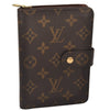 Authentic Louis Vuitton Monogram Porte Papier Zip Bifold Wallet M61207 LV 7438I