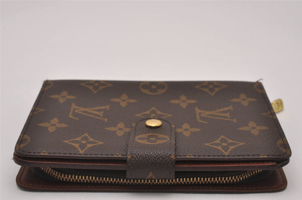 Authentic Louis Vuitton Monogram Porte Papier Zip Bifold Wallet M61207 LV 7438I