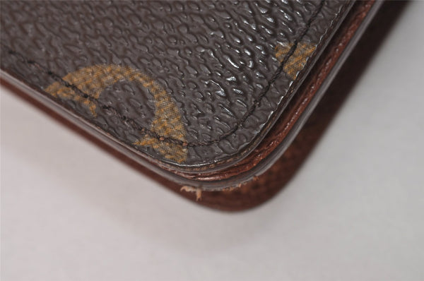 Authentic Louis Vuitton Monogram Porte Papier Zip Bifold Wallet M61207 LV 7438I