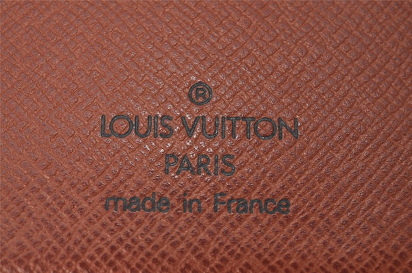 Authentic Louis Vuitton Monogram Porte Papier Zip Bifold Wallet M61207 LV 7438I