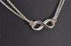 Authentic TIFFANY & Co. Double Chain Infinite Motif Necklace Silver 7438K