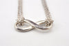 Authentic TIFFANY & Co. Double Chain Infinite Motif Necklace Silver 7438K