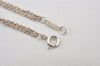 Authentic TIFFANY & Co. Double Chain Infinite Motif Necklace Silver 7438K