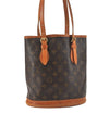 Authentic Louis Vuitton Monogram Bucket PM Shoulder Tote Bag M42238 Junk 7439K