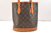 Authentic Louis Vuitton Monogram Bucket PM Shoulder Tote Bag M42238 Junk 7439K