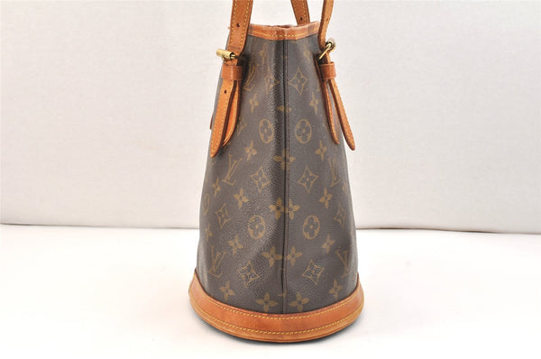 Authentic Louis Vuitton Monogram Bucket PM Shoulder Tote Bag M42238 Junk 7439K