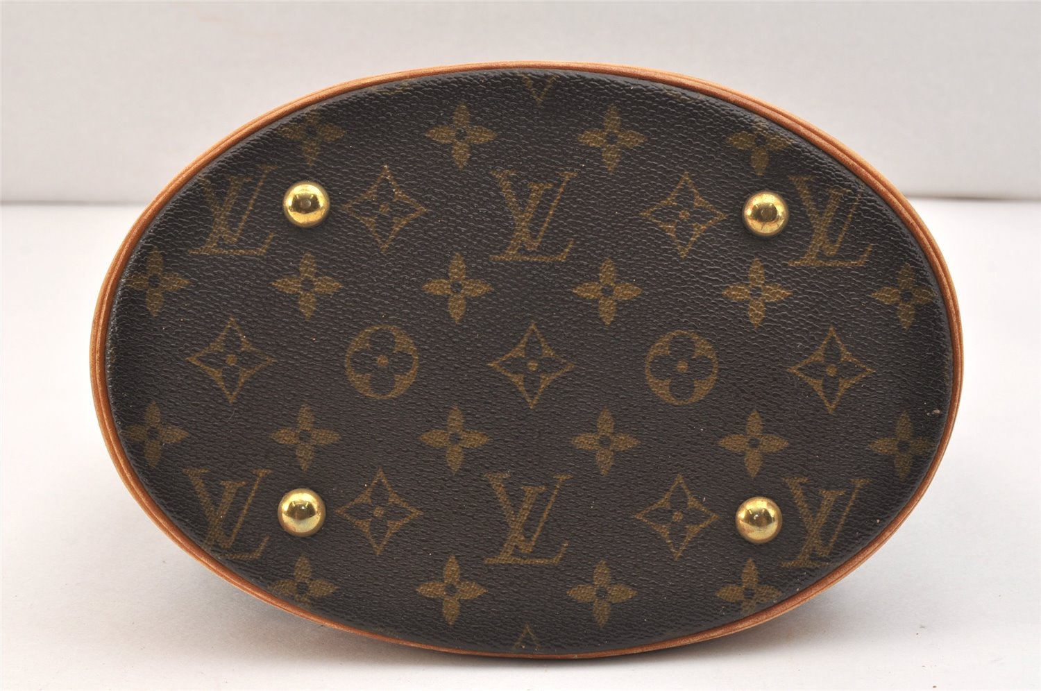 Authentic Louis Vuitton Monogram Bucket PM Shoulder Tote Bag M42238 Junk 7439K