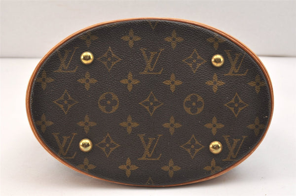 Authentic Louis Vuitton Monogram Bucket PM Shoulder Tote Bag M42238 Junk 7439K