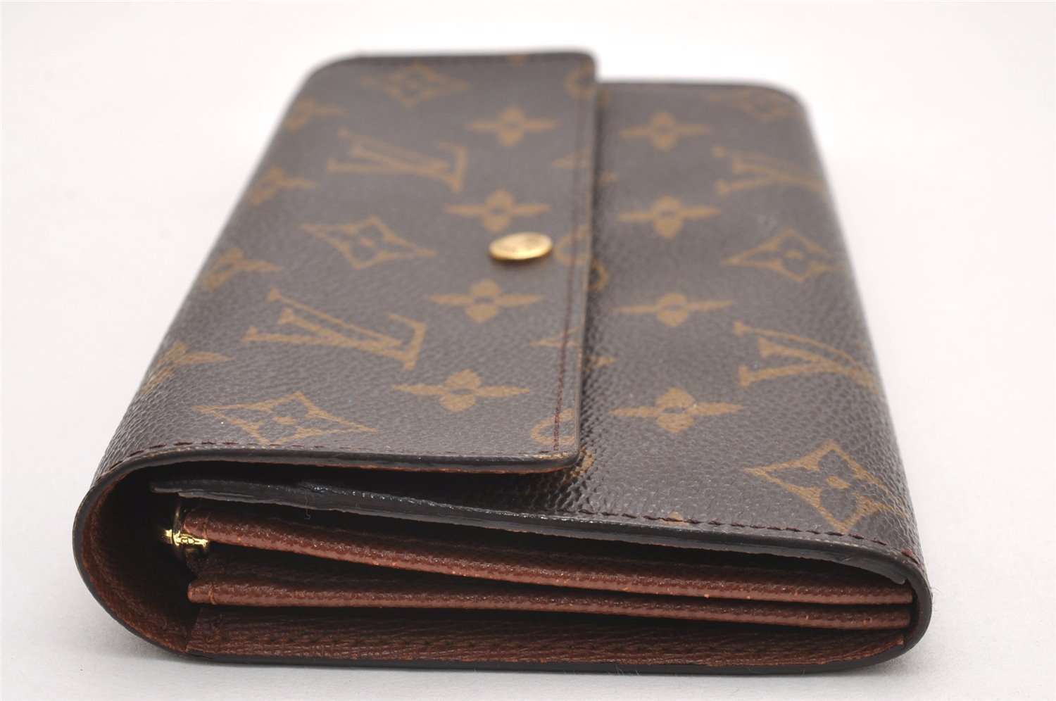 Auth Louis Vuitton Monogram Pochette Porte Monnaie Credit Wallet M61725 LV 7440I