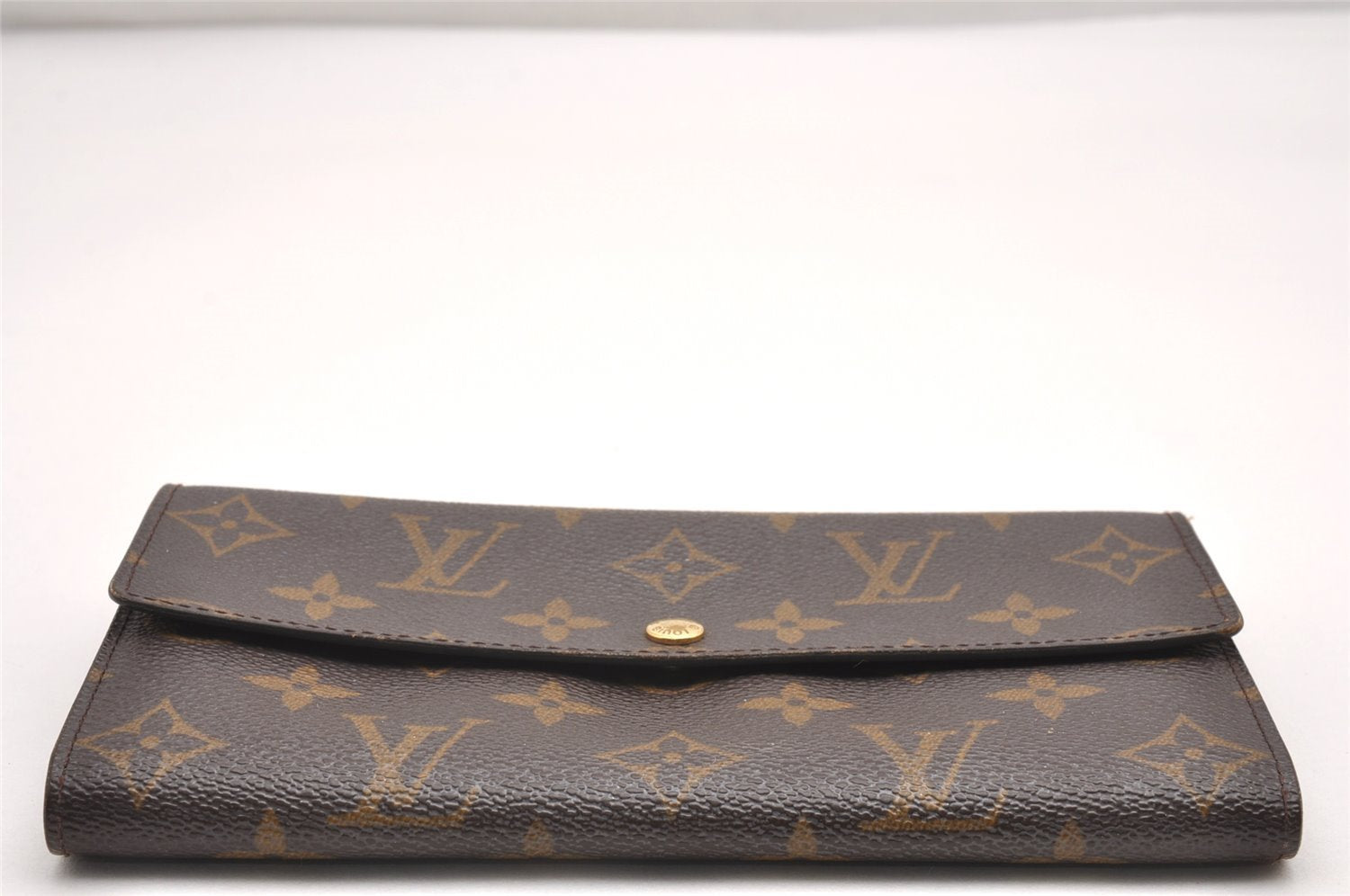 Auth Louis Vuitton Monogram Pochette Porte Monnaie Credit Wallet M61725 LV 7440I