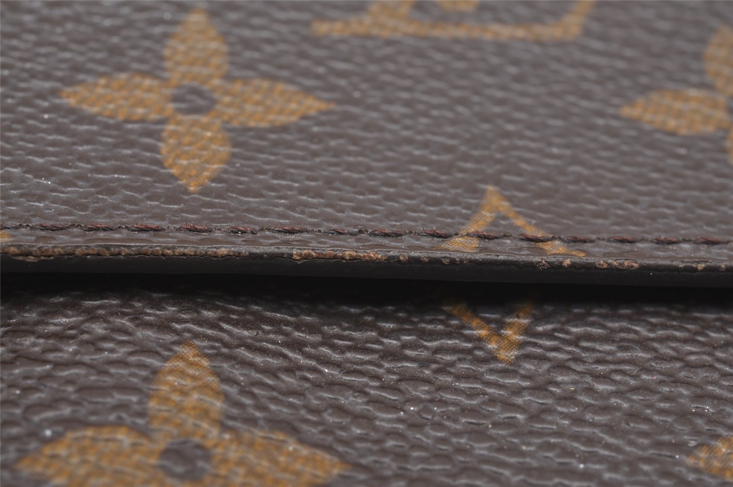 Auth Louis Vuitton Monogram Pochette Porte Monnaie Credit Wallet M61725 LV 7440I