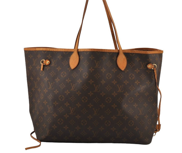 Authentic Louis Vuitton Monogram Neverfull GM Shoulder Tote Bag M40157 LV 7441J