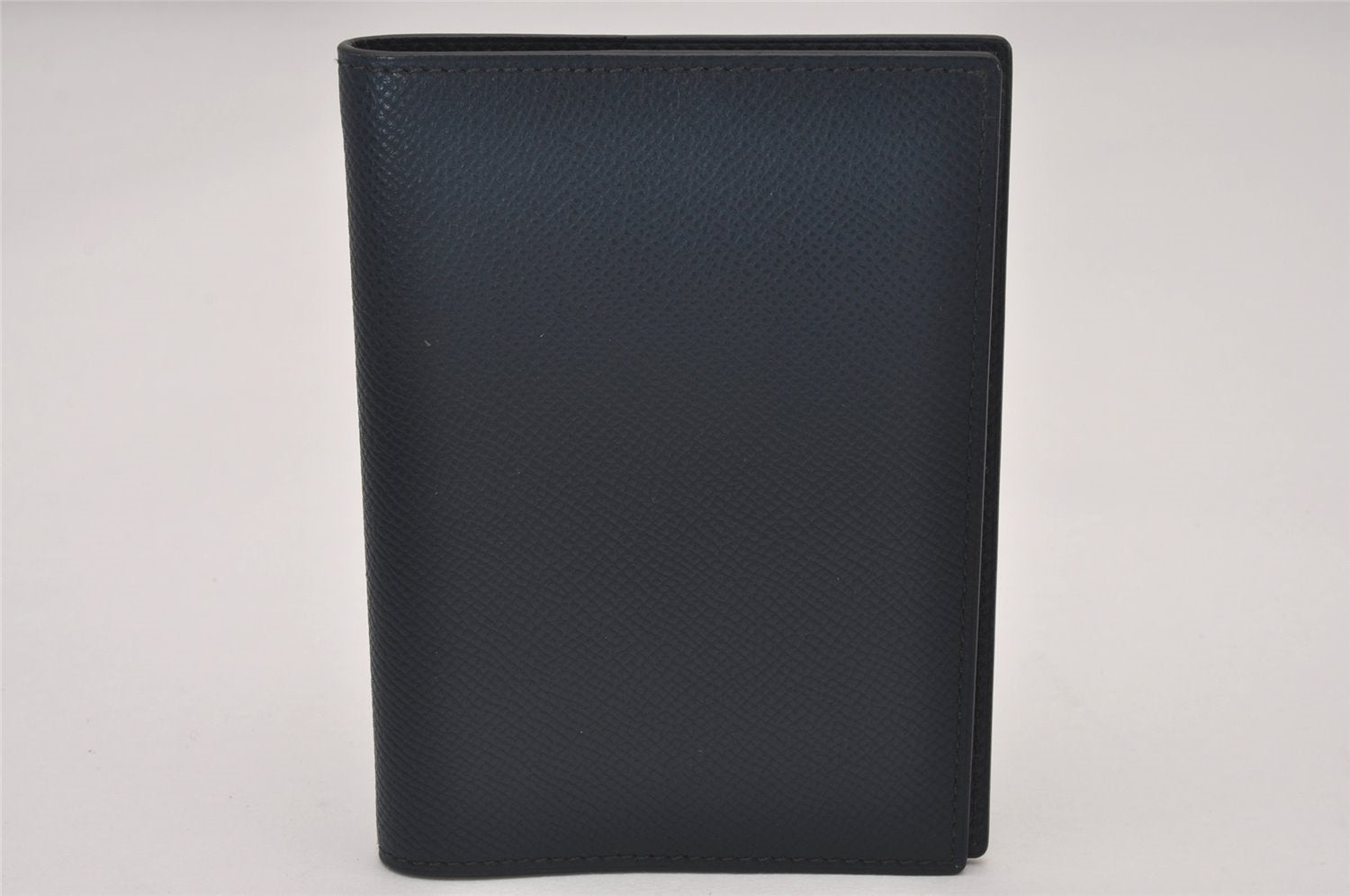 Authentic HERMES Agenda GM Notebook Cover Day Planner Leather Navy Blue 7442I