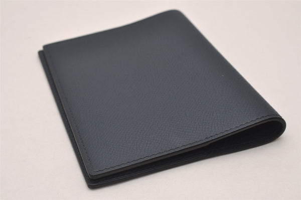 Authentic HERMES Agenda GM Notebook Cover Day Planner Leather Navy Blue 7442I