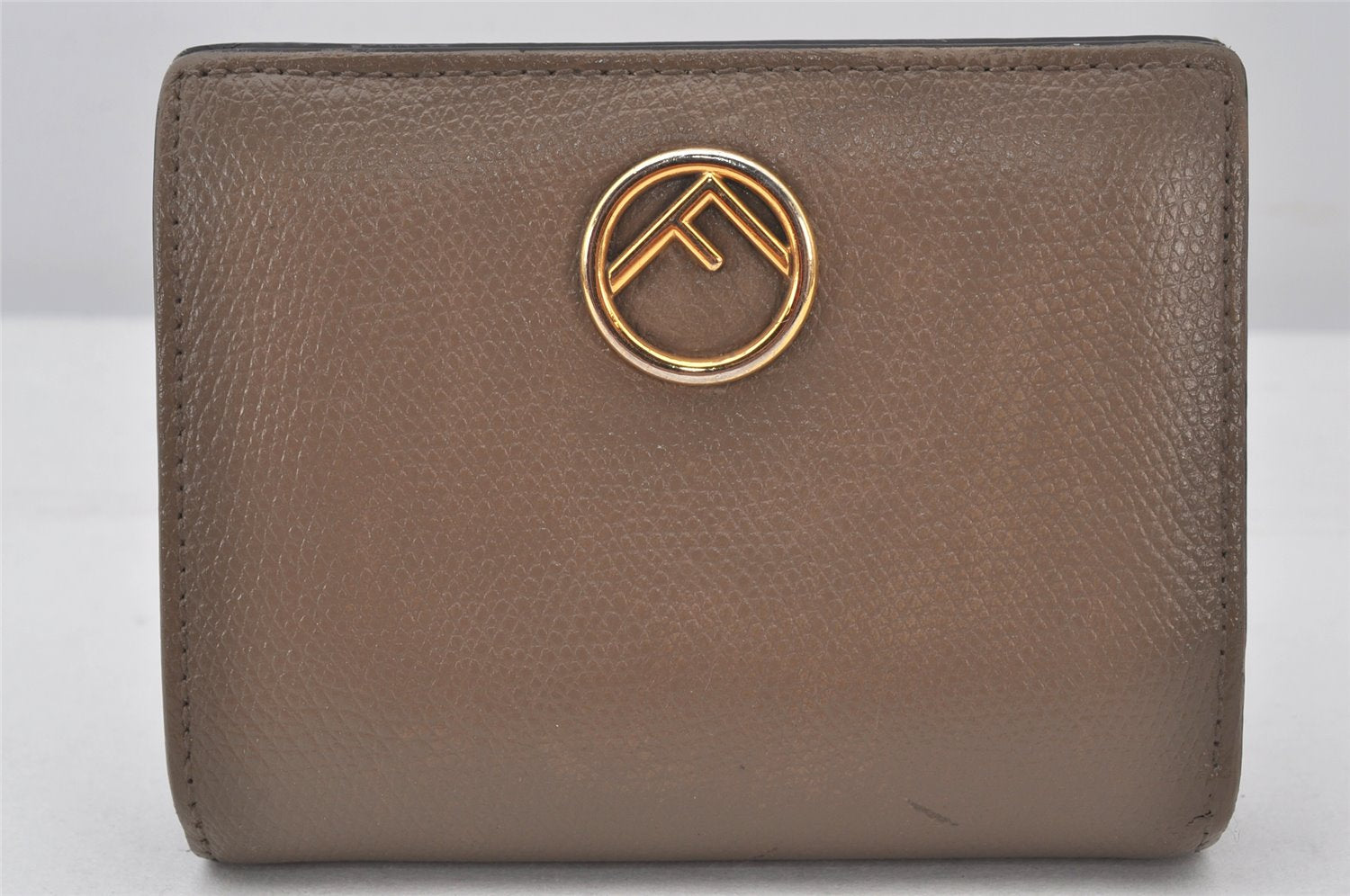 Authentic FENDI F is FENDI Vintage Bifold Wallet Purse Leather Brown 7442K