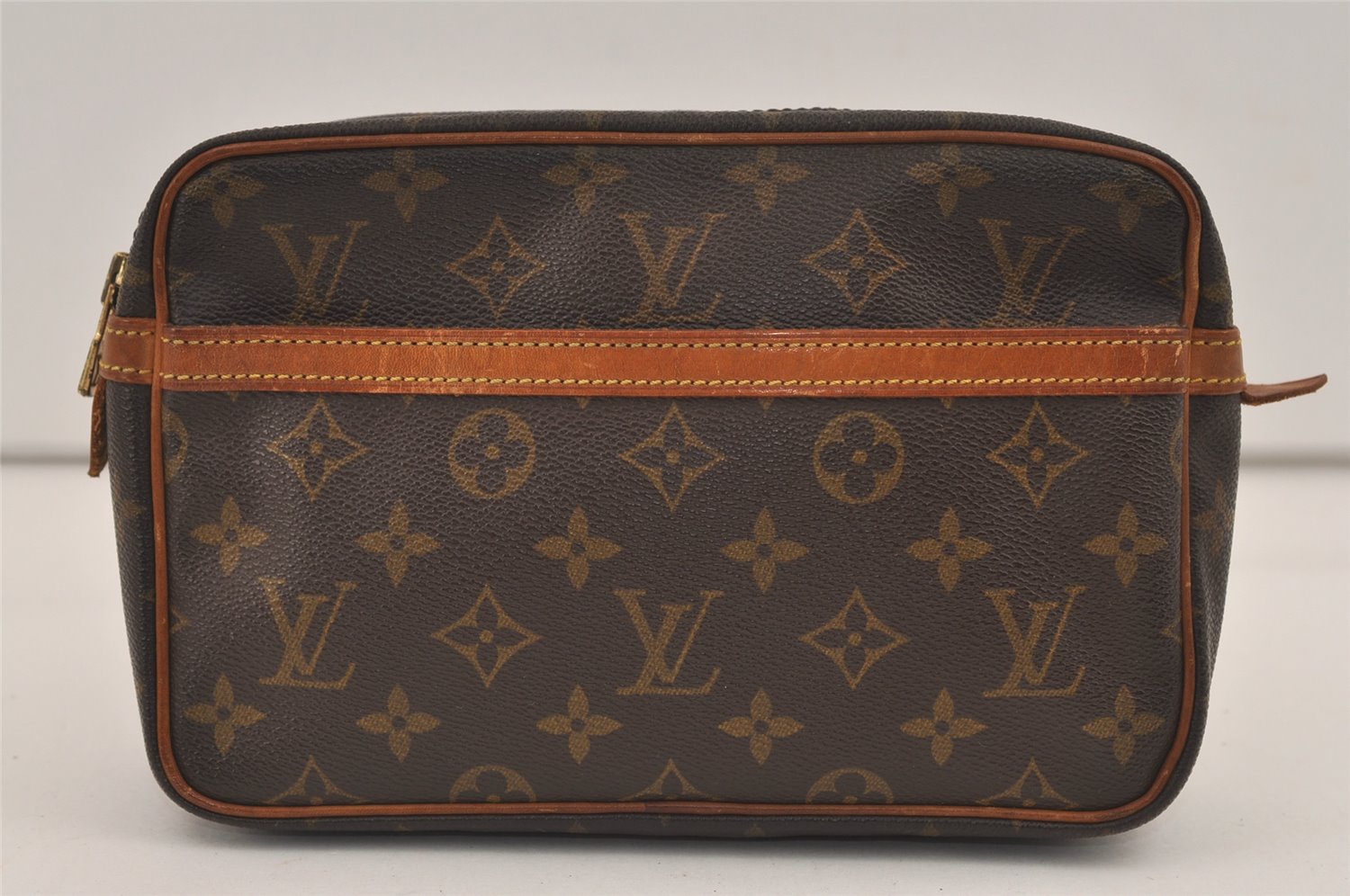 Authentic Louis Vuitton Monogram Compiegne 23 Clutch Hand Bag M51847 LV 7443J