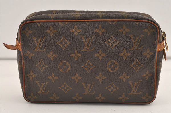 Authentic Louis Vuitton Monogram Compiegne 23 Clutch Hand Bag M51847 LV 7443J