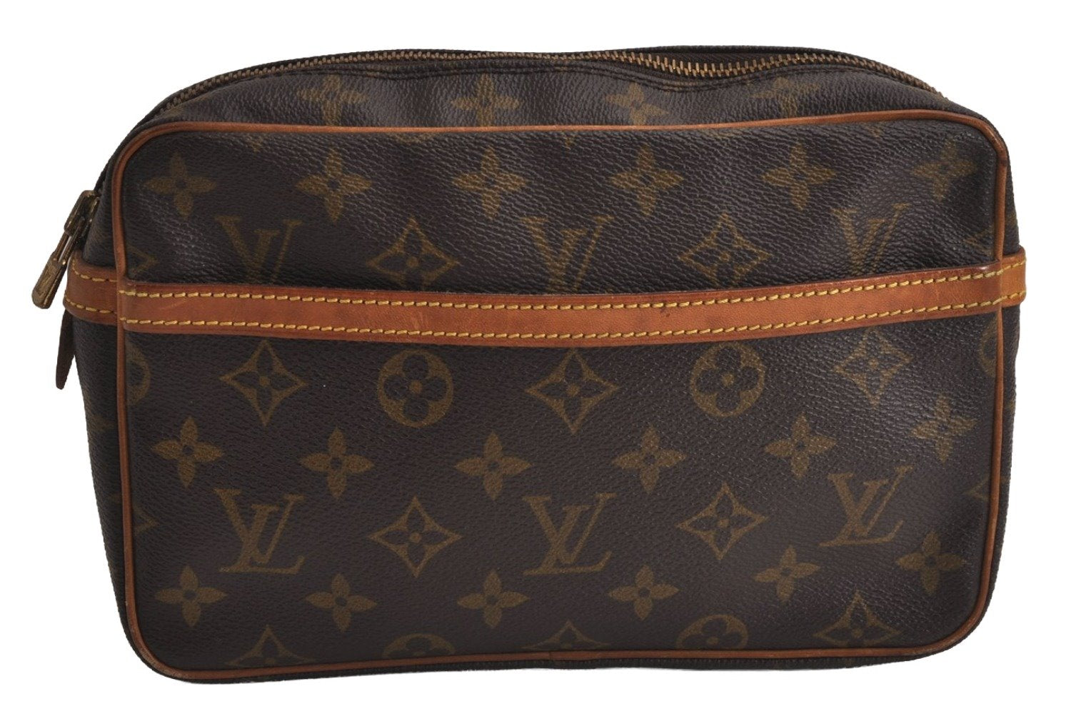 Authentic Louis Vuitton Monogram Compiegne 23 Clutch Hand Bag M51847 LV 7444J