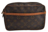 Authentic Louis Vuitton Monogram Compiegne 23 Clutch Hand Bag M51847 LV 7444J