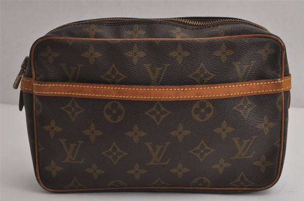 Authentic Louis Vuitton Monogram Compiegne 23 Clutch Hand Bag M51847 LV 7444J