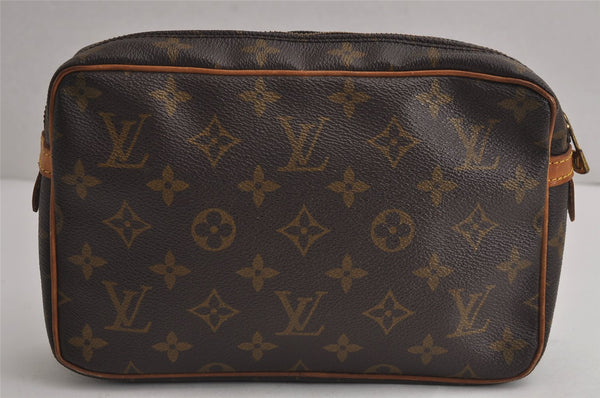 Authentic Louis Vuitton Monogram Compiegne 23 Clutch Hand Bag M51847 LV 7444J