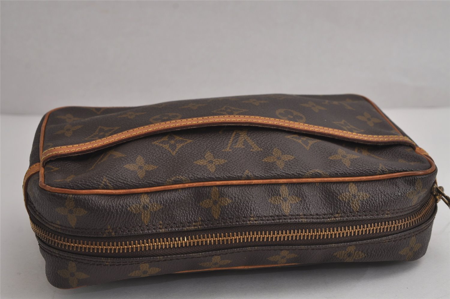 Authentic Louis Vuitton Monogram Compiegne 23 Clutch Hand Bag M51847 LV 7444J