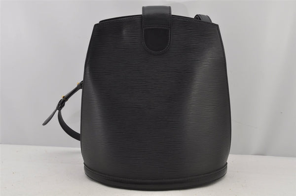 Authentic Louis Vuitton Epi Cluny Shoulder Bag Purse Black M52252 LV 7445J