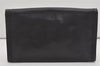 Authentic GUCCI Vintage Clutch Hand Bag Purse Leather Black 7446I
