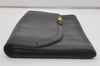 Authentic GUCCI Vintage Clutch Hand Bag Purse Leather Black 7446I