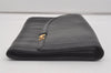 Authentic GUCCI Vintage Clutch Hand Bag Purse Leather Black 7446I