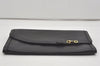 Authentic GUCCI Vintage Clutch Hand Bag Purse Leather Black 7446I