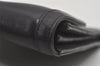 Authentic GUCCI Vintage Clutch Hand Bag Purse Leather Black 7446I