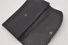 Authentic GUCCI Vintage Clutch Hand Bag Purse Leather Black 7446I